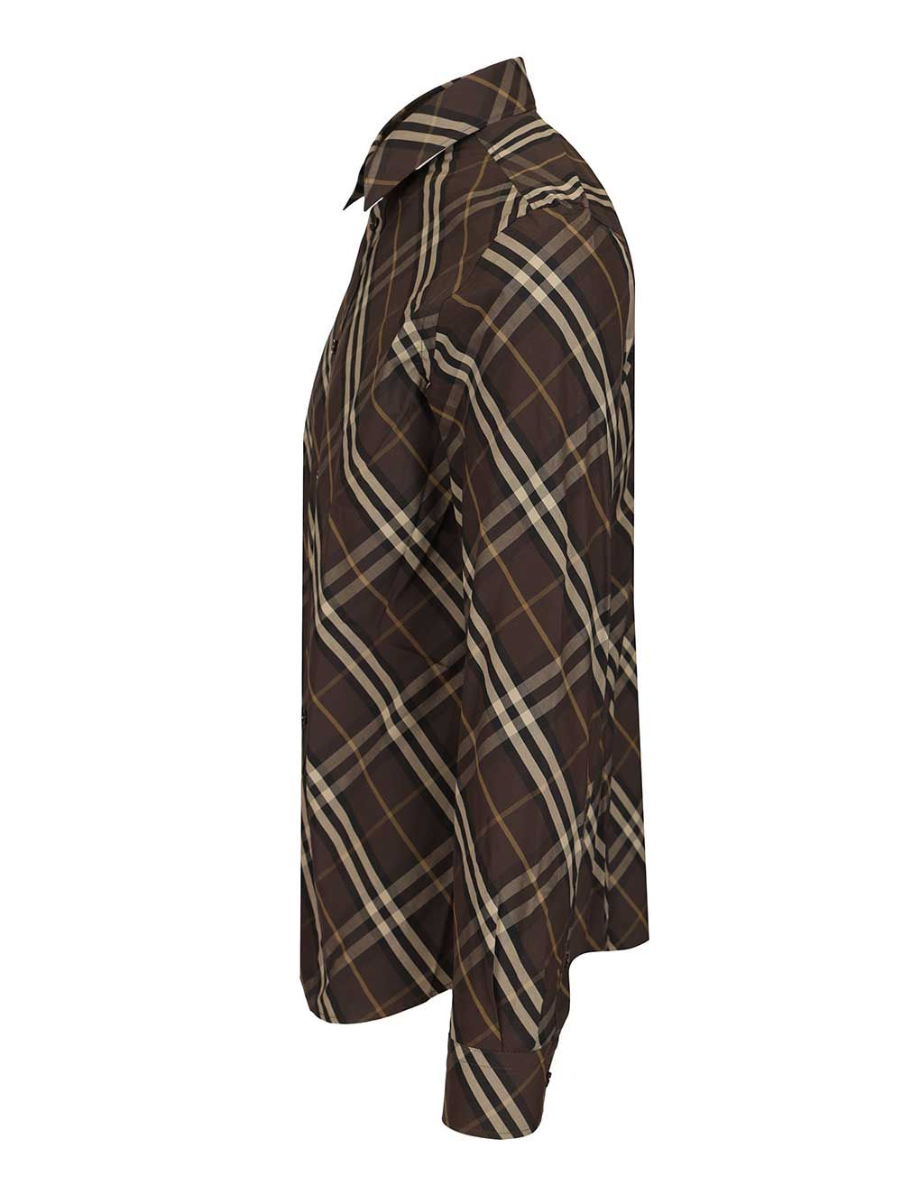 Burberry Check Cotton Shirt Shirts - Brown | 1b861ccd9dc592aff23b309da6a099eeff8a9ae3