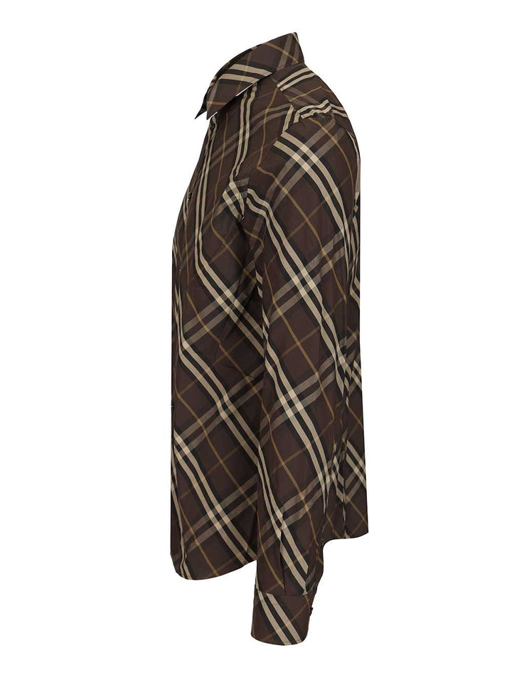 Burberry Check Cotton Shirt Shirts - Brown | 1b861ccd9dc592aff23b309da6a099eeff8a9ae3
