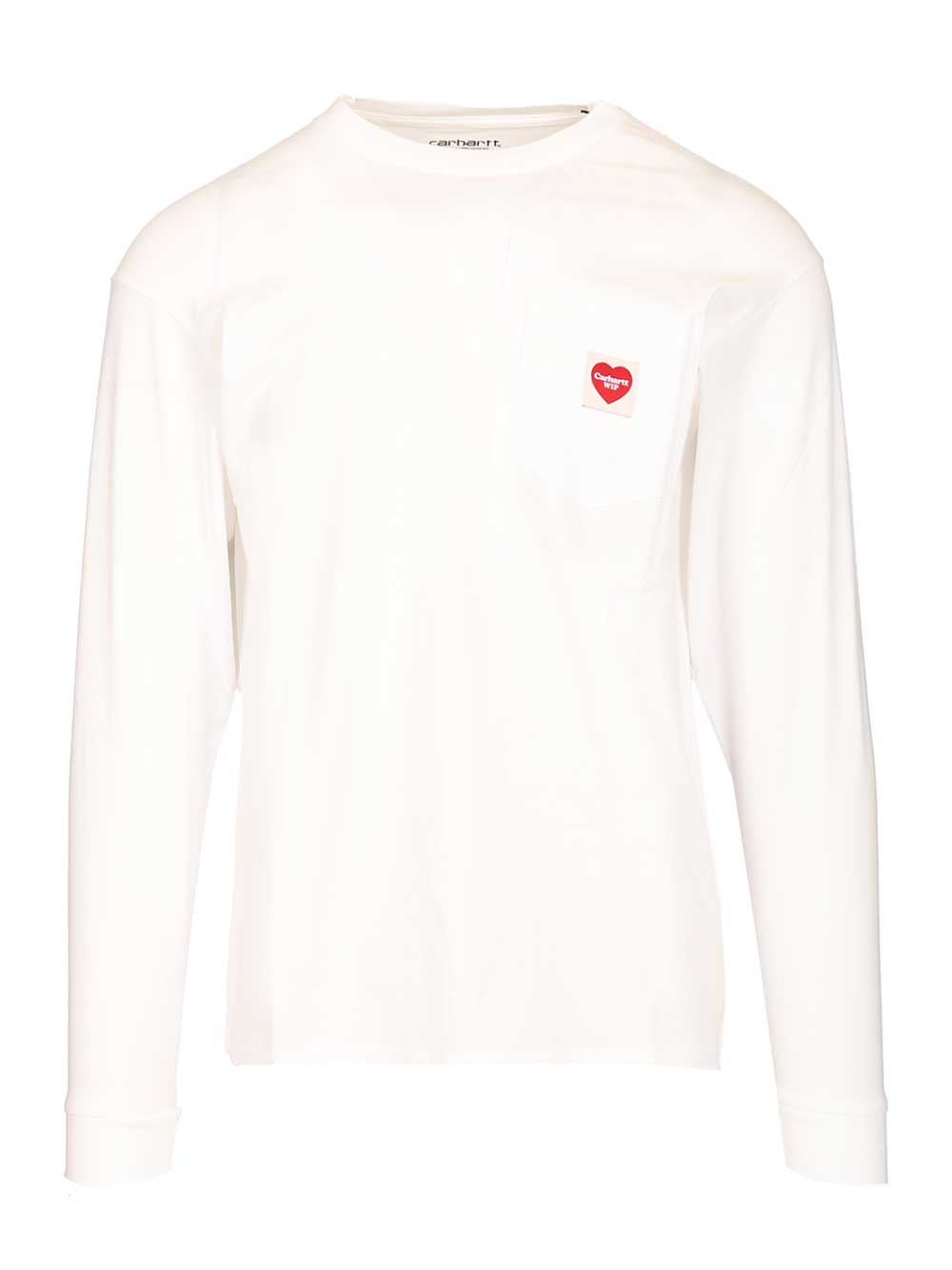 Carhartt Wip L/S Pocket Heart T-Shirt - White | f8261f1dd8edf3d51fa73757a9ea5cf3462789aa