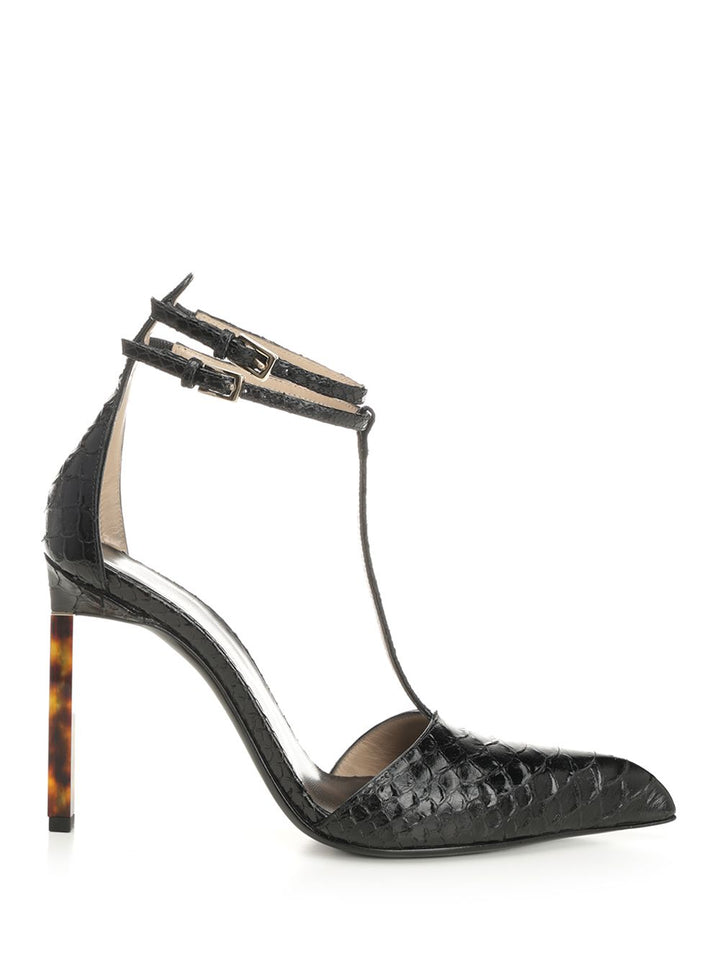 Tom Ford Snakeskin-Effect Leather Pumps - Black | 5ea29612335993ee752bbe0988f785704d9c840f