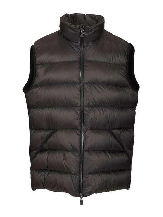 Padded Vest In Tech Nylon Jackets Black