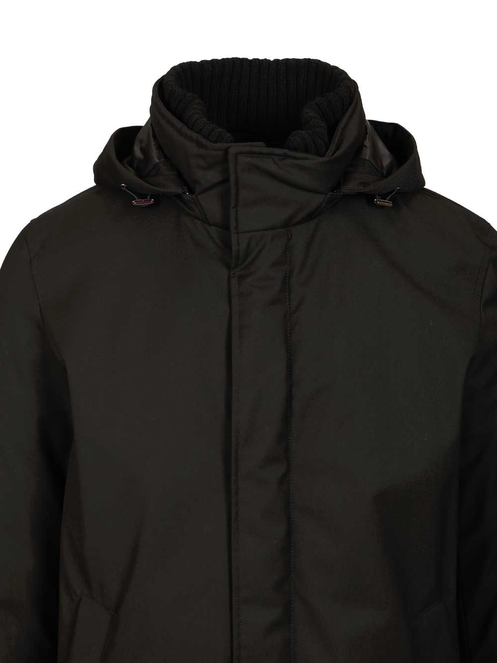 Herno Parka In New Business Technical Fabric And Ultralight Nylon Jackets - Black | 4fa88d78d28f467a13e4d99931205a8f1b1aef63