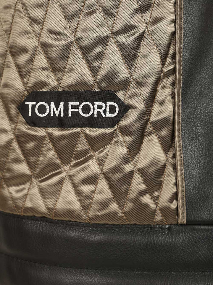 Tom Ford Biker In Full Grain Leather Jackets - Black | cac28e9721ebc4435ee718c207654e3ee3d43436