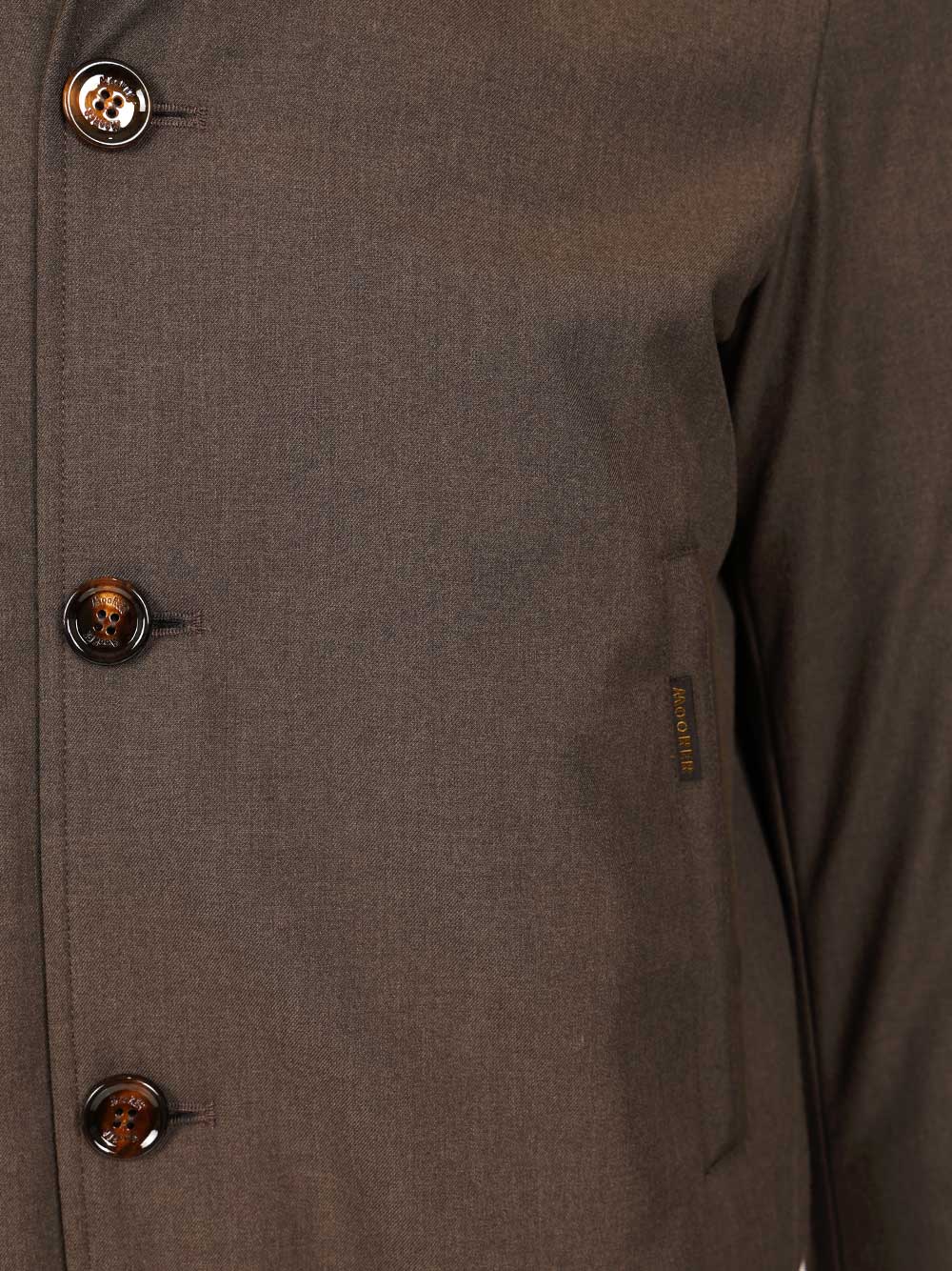 Moorer Suede Bomber Jacket Coats - Beige | d65b341157598099bc7f3f0e9ee396e86dca10ed