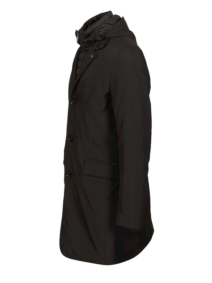 Moorer Smooth Coat Jackets - Black | 924739ef20c3d6d19cb2b26a1ddb91c6cf2d92d6