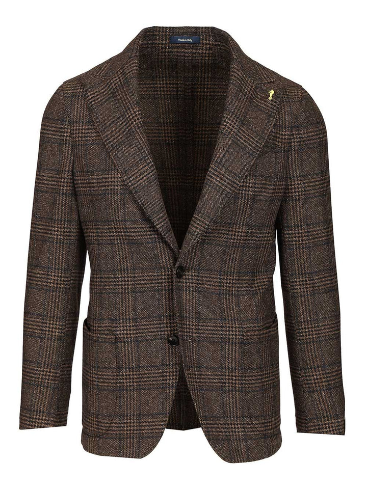 Guarinucci Prince Of Wales Blazer Jackets - Brown | 054891e1f8bbe9812c244ab4df979e1af38a65c0