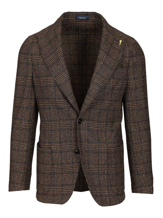 Prince Of Wales Blazer Jackets Brown