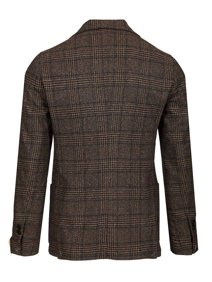 Guarinucci Prince Of Wales Blazer Jackets - Brown | 02472f5e680191035c59e7c6c18ceaa349bf374a