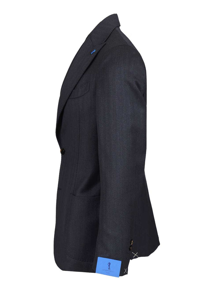 Guarinucci 12 Micron Wool Dress Jackets - Blue | 899ad51c91378ec4ee52cf1842098ae62aee92ad