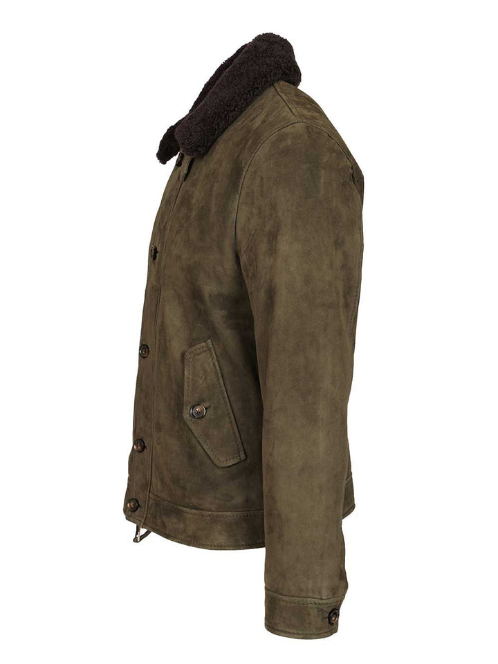 Al Duca D'Aosta Suede Bomber Jacket Jackets - Green | 2fdc238a9f112e3747b71a087aa8eced84140062