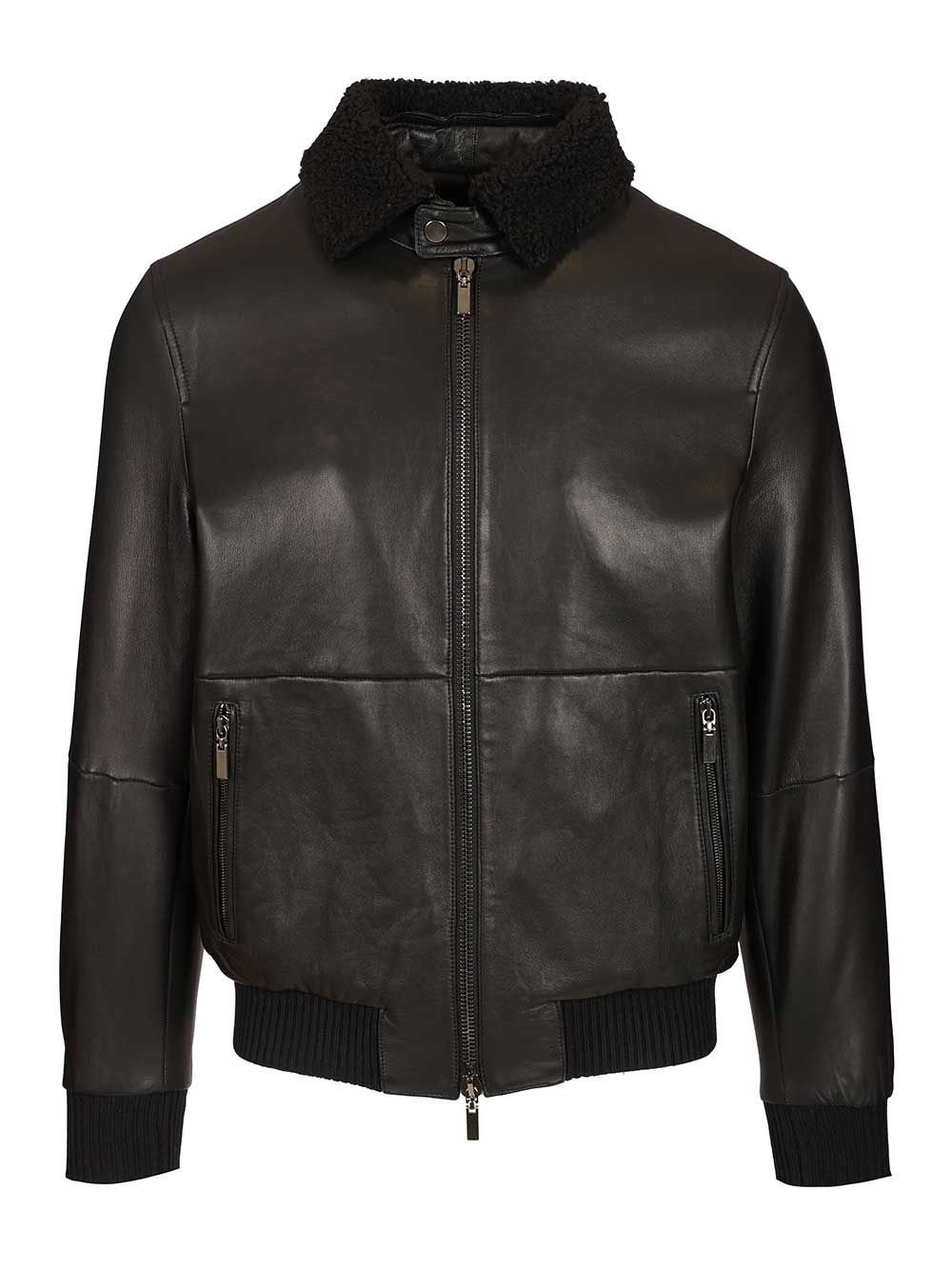 Al Duca D'Aosta Leather Aviator Bomber Jacket Jackets - Black | 3671bf158af1da674ded0c44d3c459ca9f4bafe8