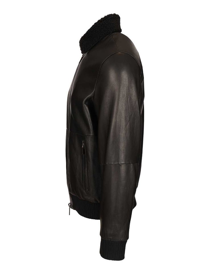 Al Duca D'Aosta Leather Aviator Bomber Jacket Jackets - Black | 6bcc7fd7eb5b97ef213c2c2928cedd1f1074ce4c