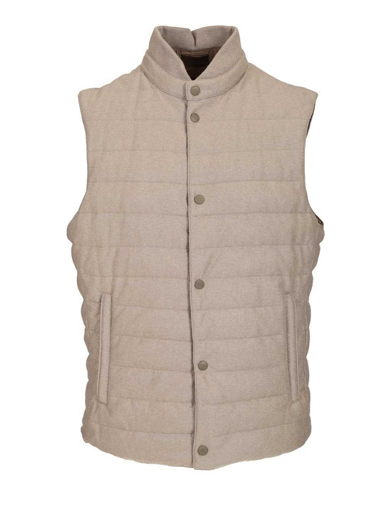 Quilted Vest Knitwear Beige