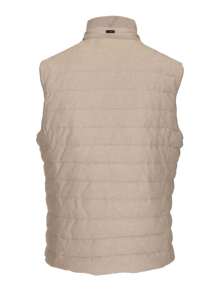 Fedeli Quilted Vest Knitwear - Beige | 2bc9c448f50b08ffa18d6a2d2c6193855a8200b3