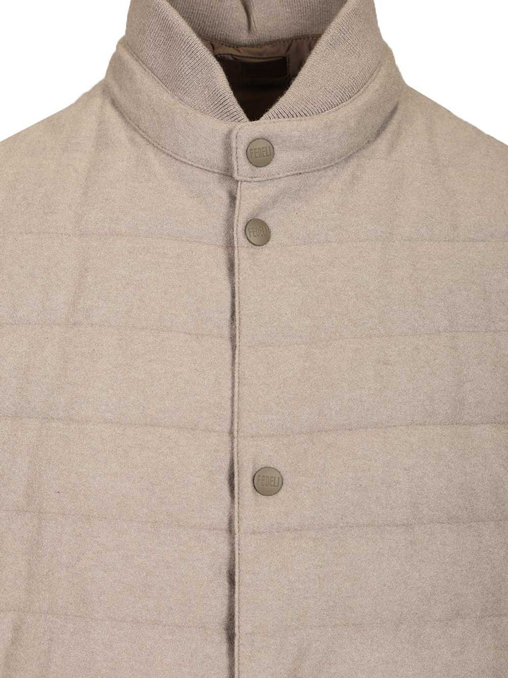 Fedeli Quilted Vest Knitwear - Beige | af174d544ae08b77ef5eedaf2a71ba539355286c