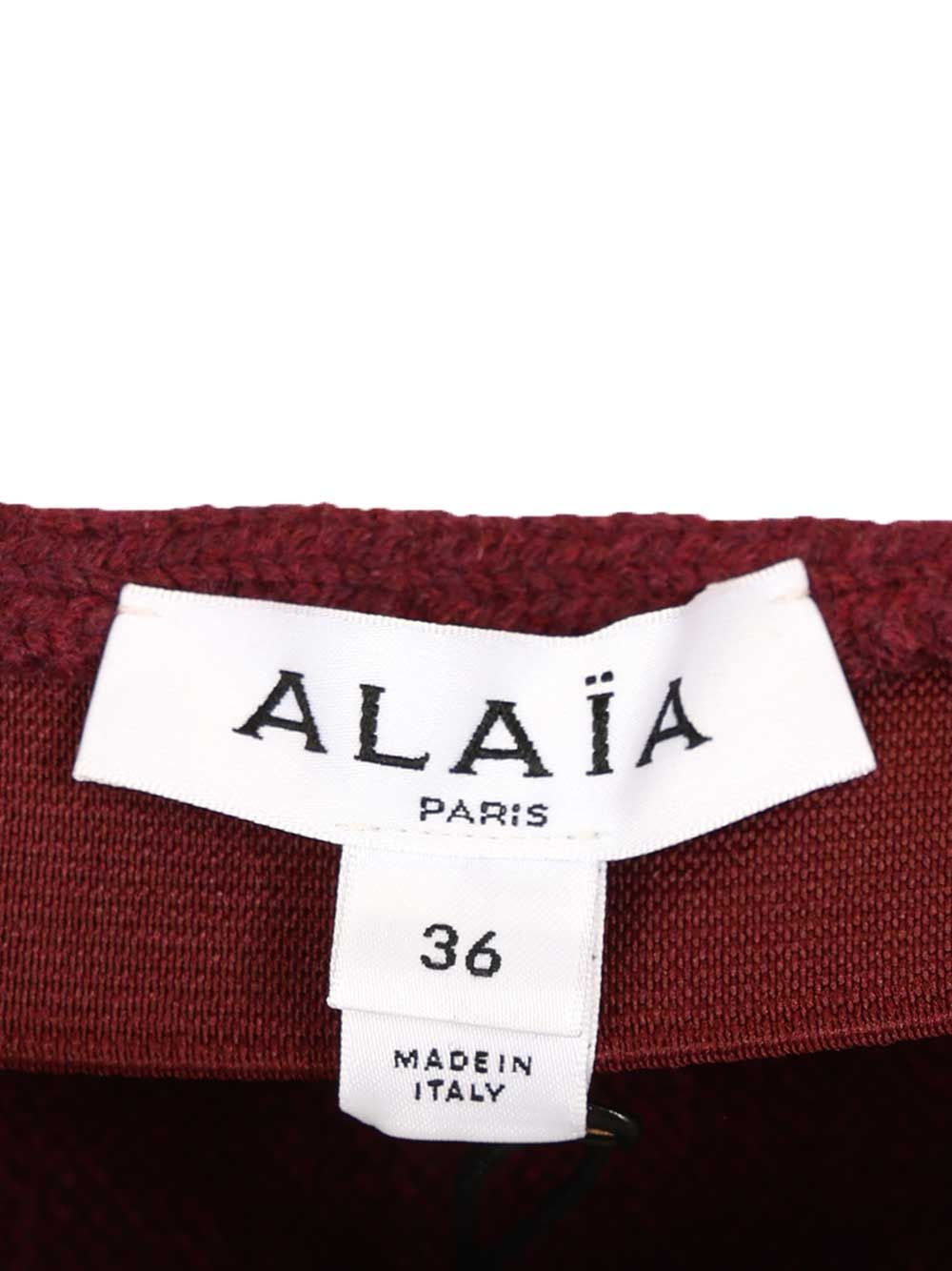 AlaÏA Flared Cashmere Skirt Knitwear - Bordeaux | 13b8671bafc2777e891b7dd50103d50f7aec43ca