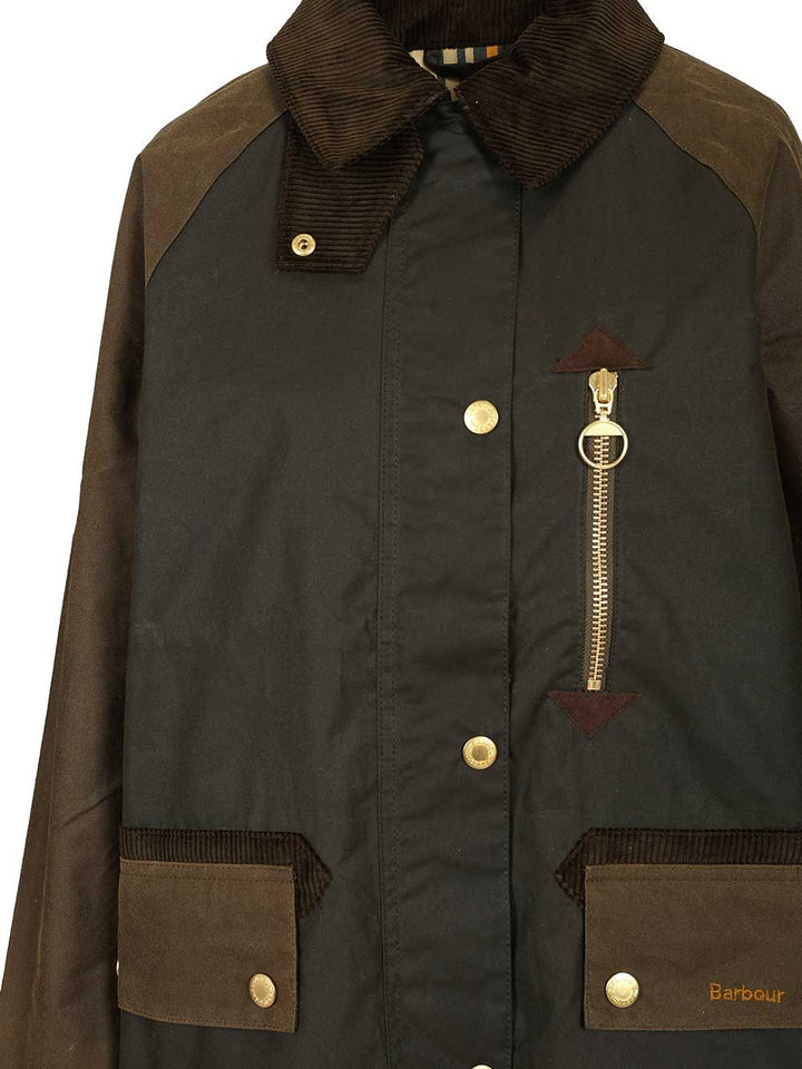 Barbour Evette Waxed Jacket Jackets - Green | 29d779d574928b9d8db0375f4b5fe986b74bfa4a