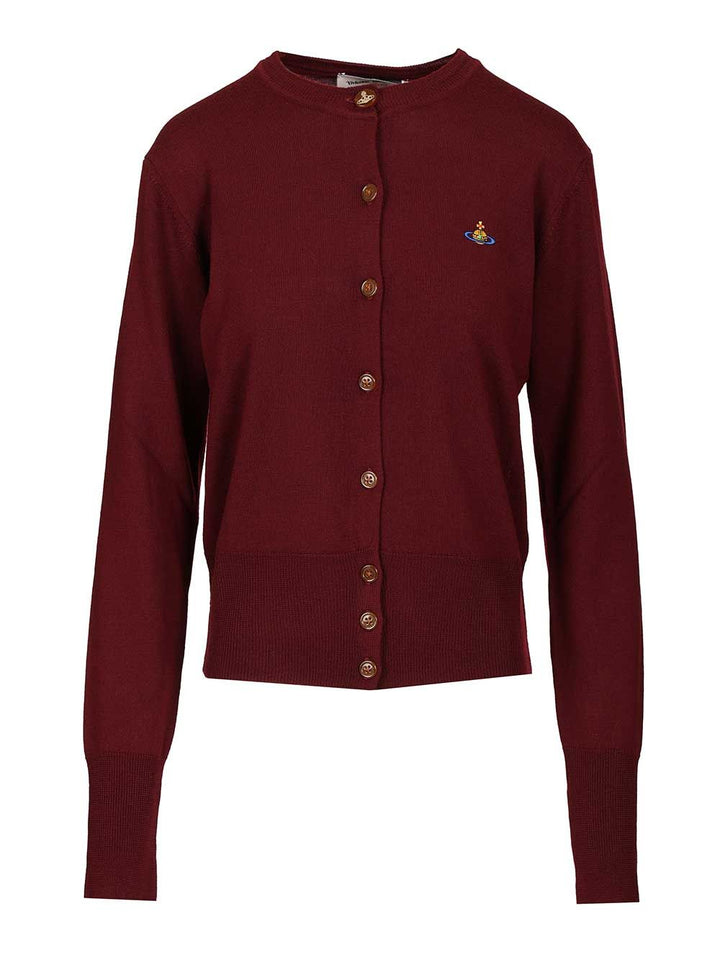 Vivienne Westwood Bea Cardigan Knitwear - Bordeaux | d91fbd7e2341aae4a92126f20bb4ff0e99ac9098