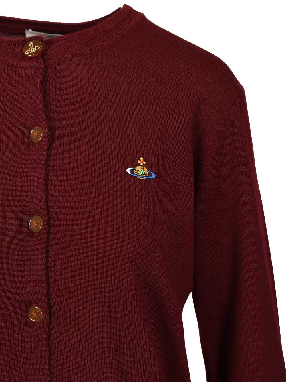 Vivienne Westwood Bea Cardigan Knitwear - Bordeaux | af9181721c344695d533f98f9925a0c154cad379