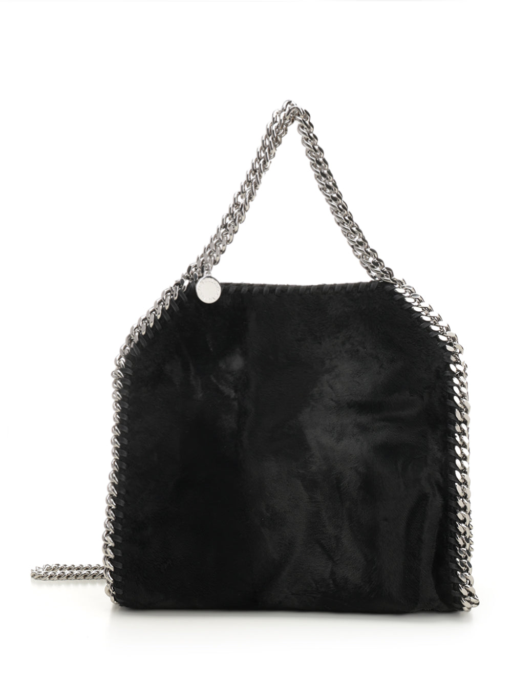 Stella Mccartney Mini Falabella Brushed Velvet Tote Bag Crossbody Bags - Black | 0033ee38e29d9eef5933c4796bb7ae40ca7d3fd1