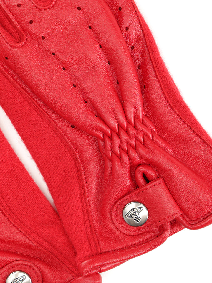 Vivienne Westwood Leather Gloves - Red | 0eac1e4a61321b1d0aae591393b72cc3dce47ae5