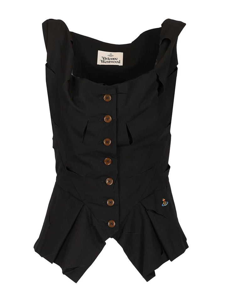 Vivienne Westwood Monday Vest Tops - Black | 7677a2537064a2d7d1d75ebc13c0eb529cc54ce2