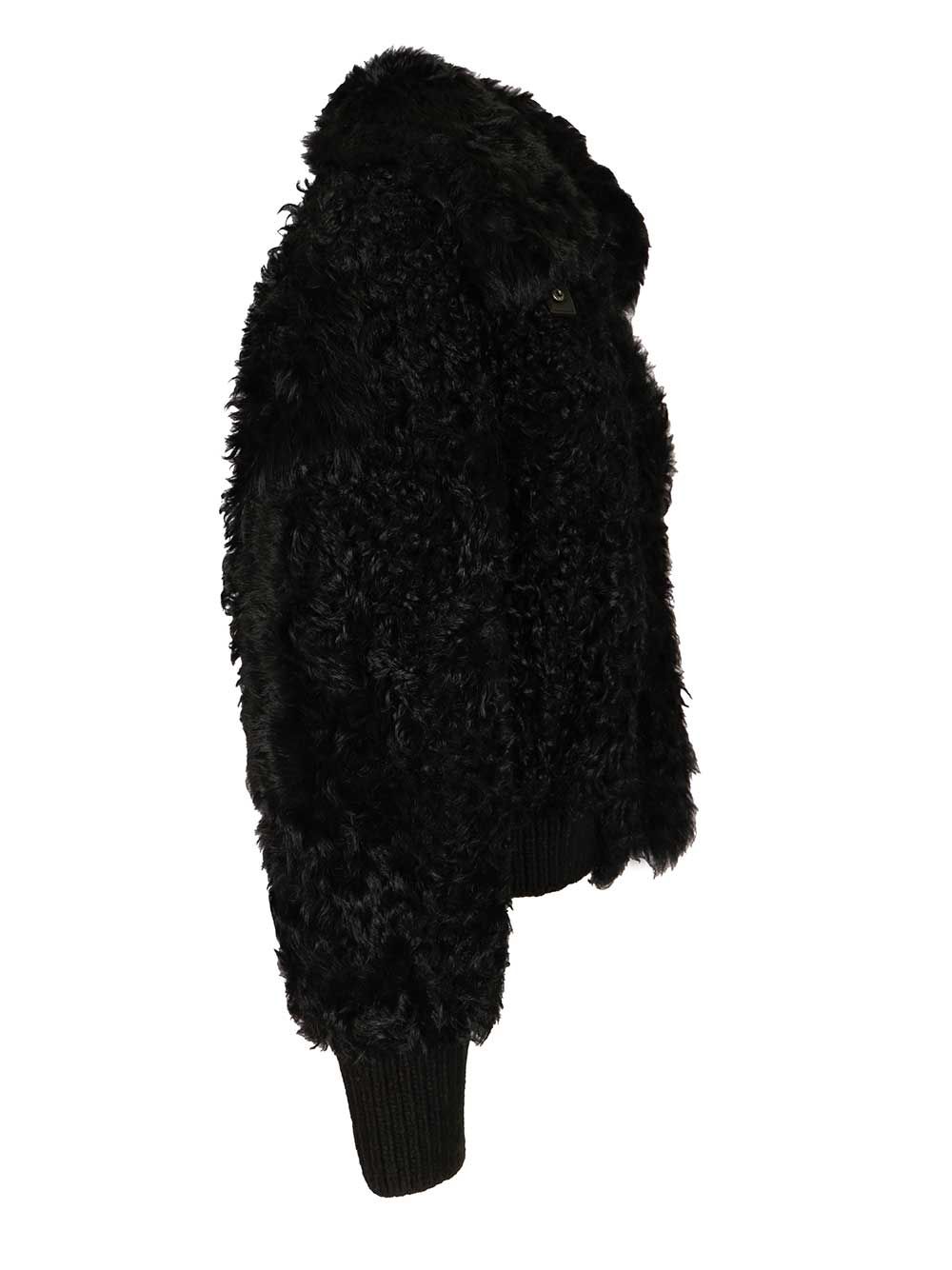 Numero Otto Shearling Bomber Jacket Coats - Black | 26ce7b4d088581d002d11e98b78447cef1d38045