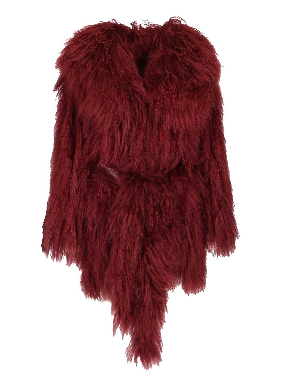 Numero Otto Mongolian Coat Coats - Bordeaux | a2ec783f8b48af296c98cb7945de466781ec81e8