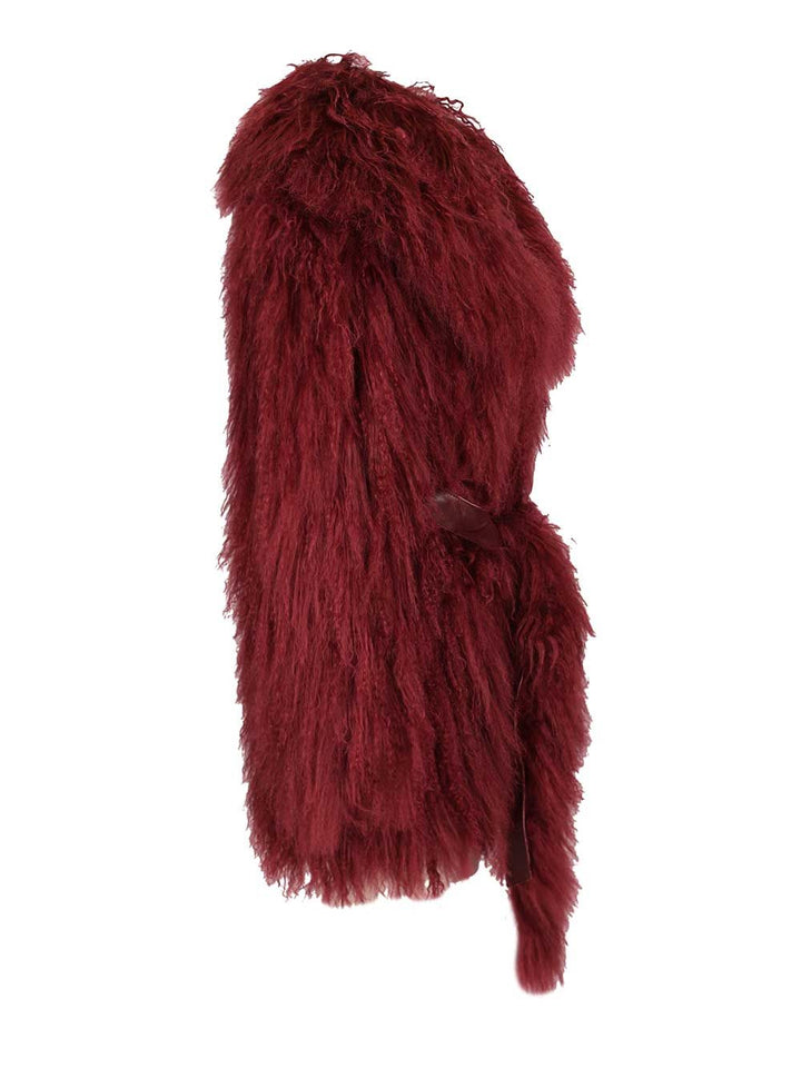 Numero Otto Mongolian Coat Coats - Bordeaux | c3dfe9643e409dec452c35f4a11e12c9317a436d