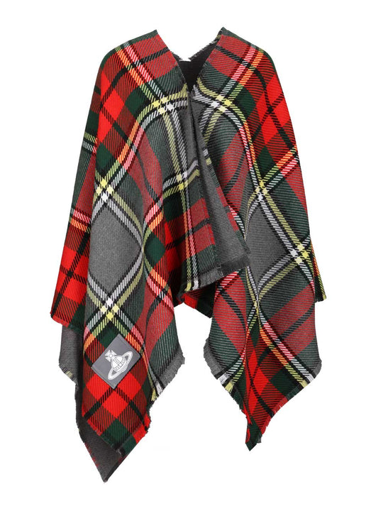Tartan Moonshine Poncho Scarves And Foulards Red
