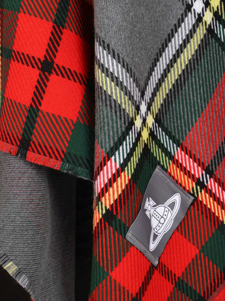 Vivienne Westwood Tartan Moonshine Poncho Scarves And Foulards - Red | f4db2c1d48b5589465f1de356d48abe6255ed76c