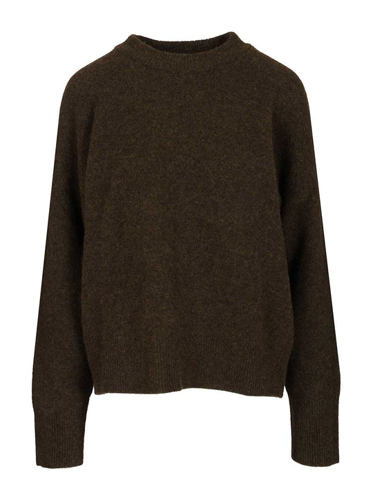 Crew Neck Sweater Knitwear Green