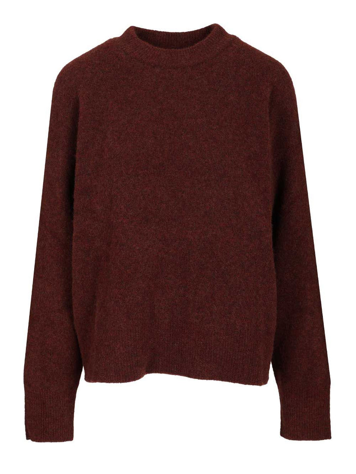 Filippa K Crew Neck Sweater Knitwear - Bordeaux | 85fd6127d201968570675fdf42d69585678eacc5