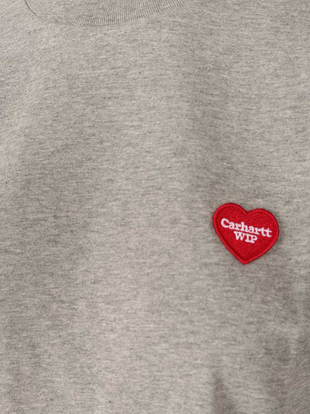 Carhartt Wip Heart Patch T-Shirt - Grey | fbcc23586d53ec6e19ed56633be14782dee2b692