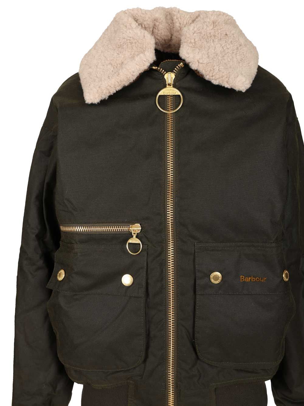 Barbour Maxine Waxed Bomber Jacket Jackets - Black | cb9e11fd7ce4a37a9a7217f8f7bc5e807d4e6ca6