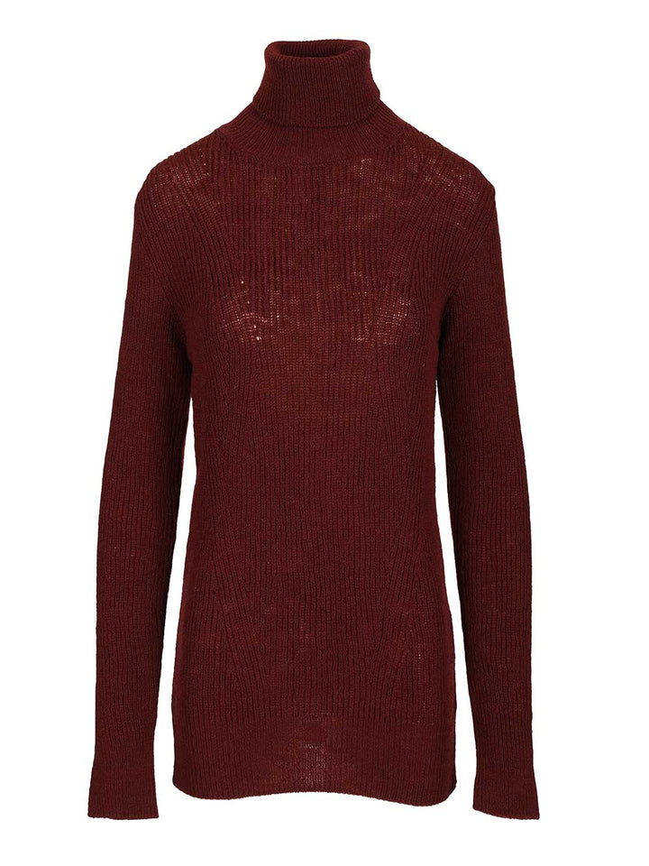 Dries Van Noten Turtleneck Sweater Knitwear - Bordeaux | 065fc58c6782c42046cb92f4d49f2bd40dd014d9