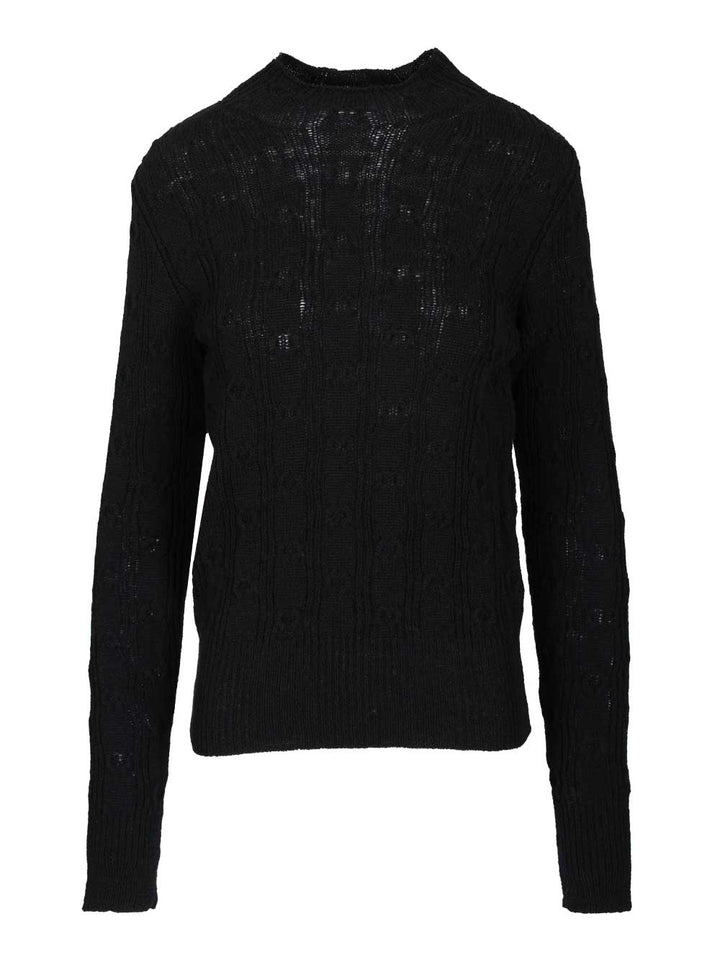Dries Van Noten Tessy Sweater Knitwear - Black | acc602059502e14b091a278c46685d852fce0478