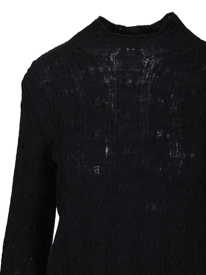 Dries Van Noten Tessy Sweater Knitwear - Black | c589e18c010cf90cc59577b6133700bb3b0a2111