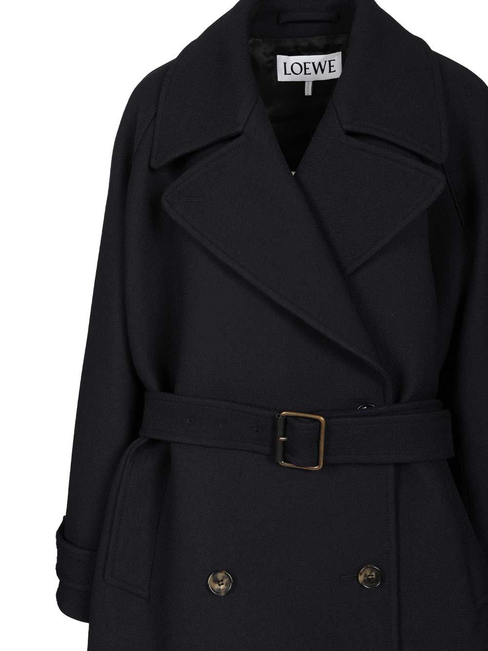 Loewe Double-Breasted Coat Coats - Blue | 809541de180ff0aca56bdd37cd24e963566c0ac0