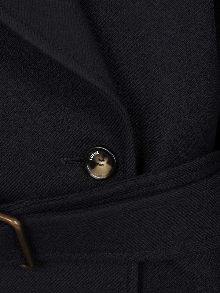 Loewe Double-Breasted Coat Coats - Blue | 62dd7c588d8436812437533e23df7cd2124574ff