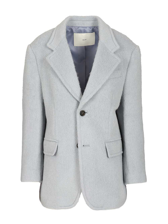 Wool And Alpaca Blend Blazer Jackets Light Blue
