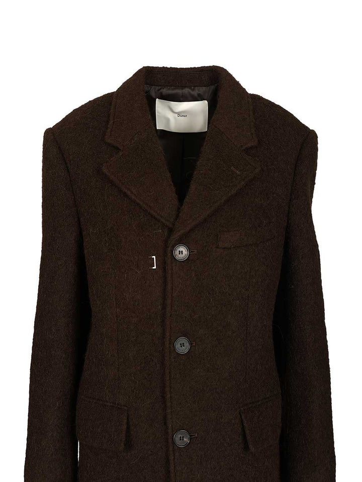 Dunst Structured Coat Coats - Brown | 73052e881f5b26c5f9355ae1479fd2f73d931114