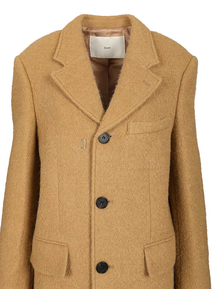 Dunst Structured Coat Coats - Beige | d5b8cacf46027b676cdf1e1ba120125eda15d691
