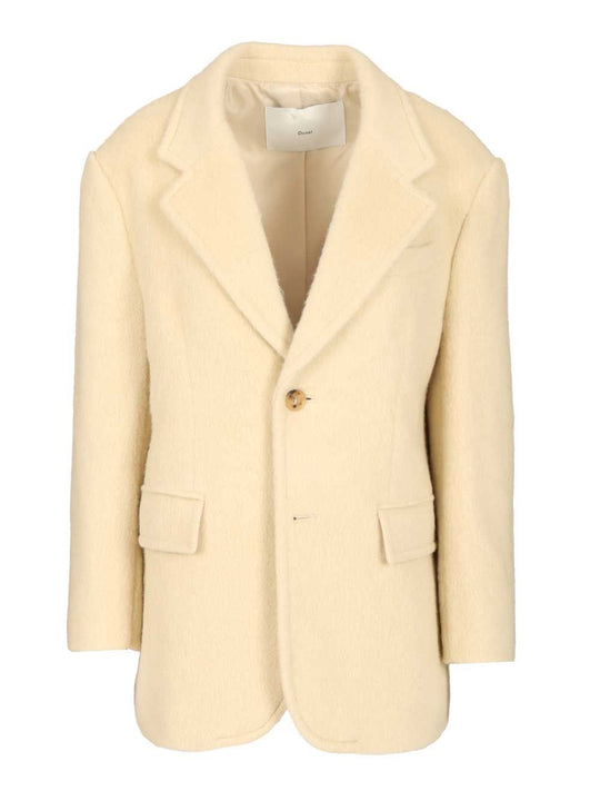 Wool And Alpaca Blend Blazer Jackets White