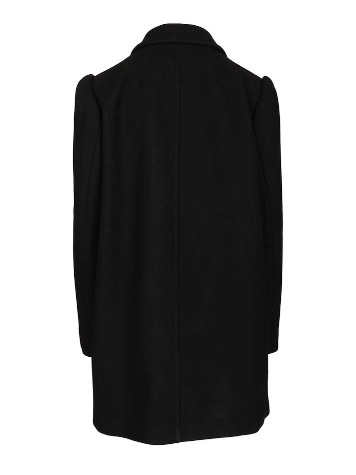 Dries Van Noten Decorated Wool Coat Coats - Black | fed095175749e082c083885595f21439d867b6ab