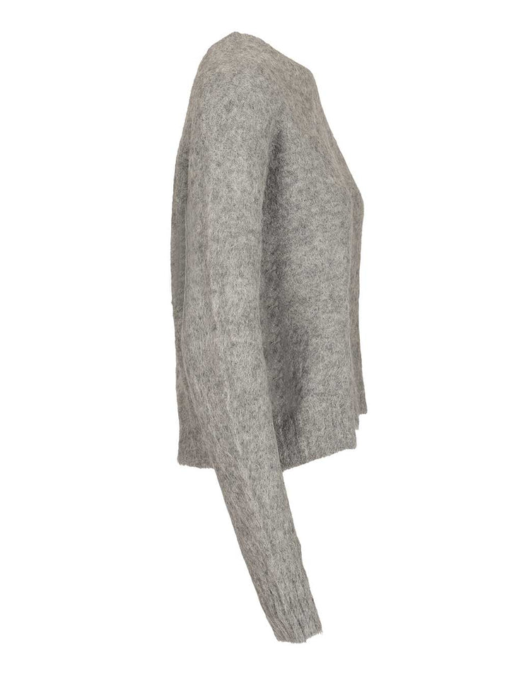 Amish Crewneck Sweater Knitwear - Grey | 0b731fb9b4b0dbe4ad03a67fa1b7189ed4501a9a