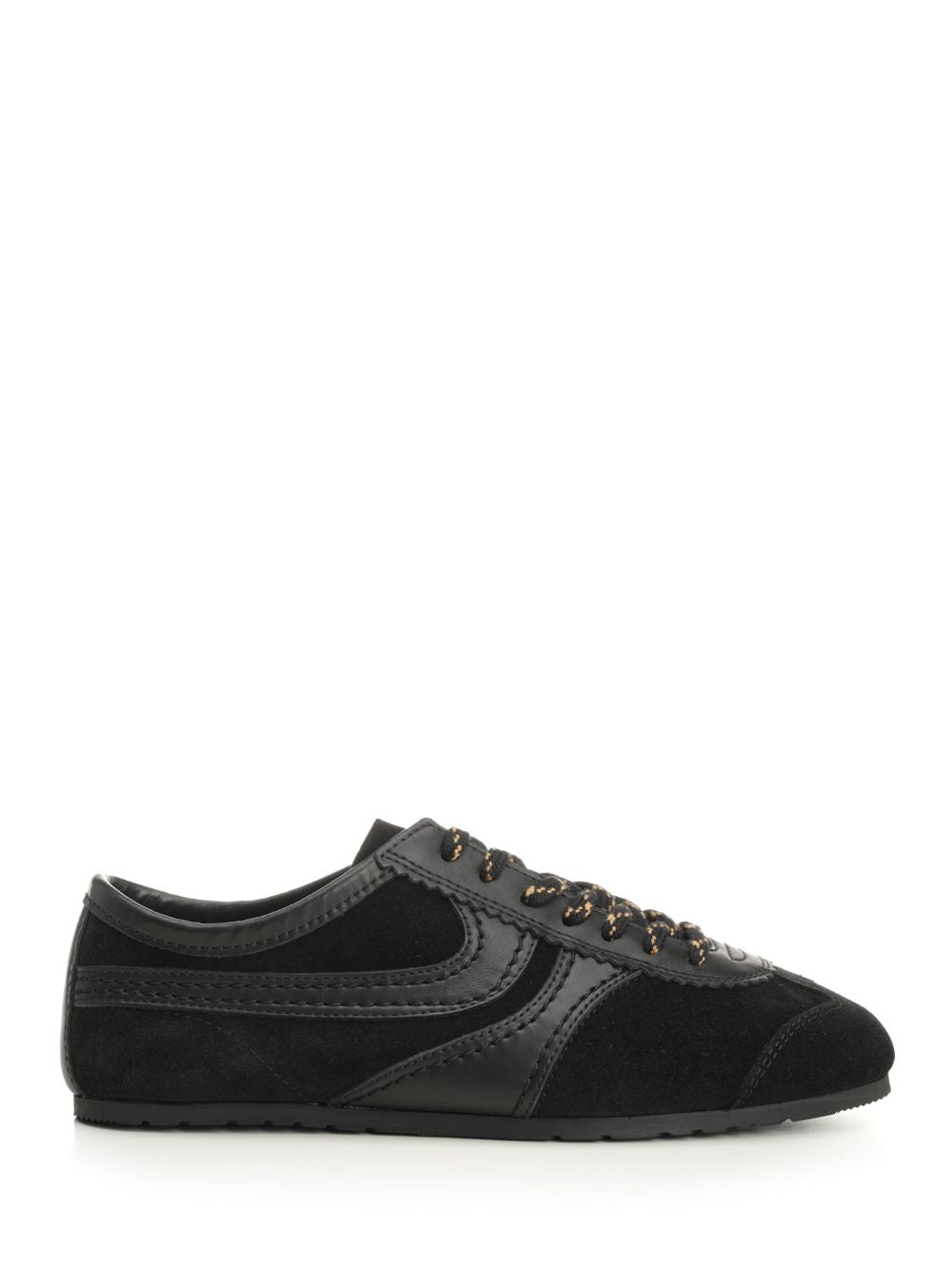 Dries Van Noten Suede Sneaker Sneakers - Black | 192881bed7764f70ba8b8de3d4aa306bbfc75c34