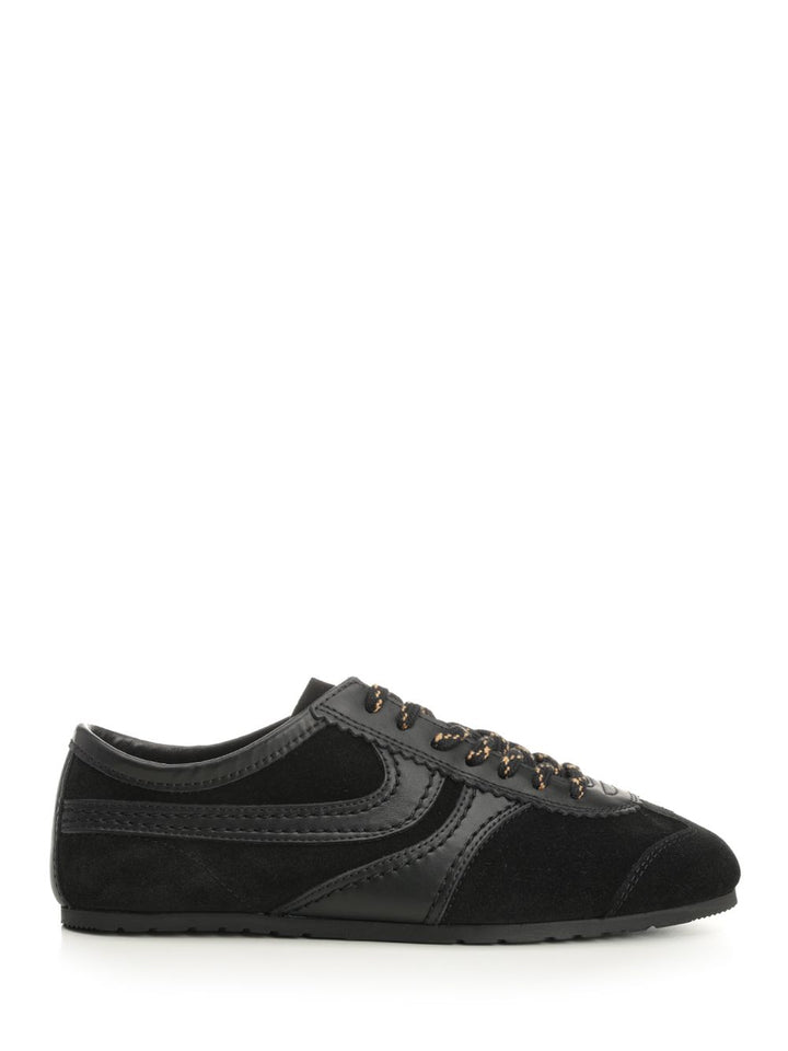 Dries Van Noten Suede Sneaker Sneakers - Black | 192881bed7764f70ba8b8de3d4aa306bbfc75c34