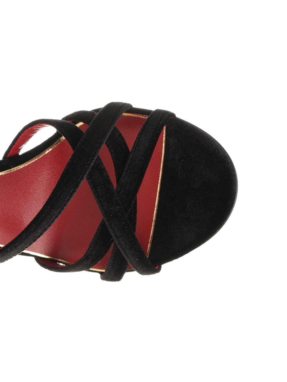 Valentino Garavani Fetishique Velvet Sandal Sandals - Black | d5b6fc5f3fbcf05f67264081f5f126dd092f0b27