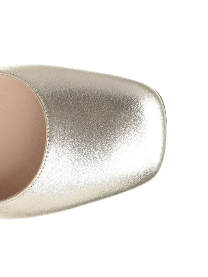 Valentino Garavani Mary Jane In Silver-Plated Nappa Leather Pumps - Silver | a7573f13f70d35a585ec1862f28887663ca8a02a